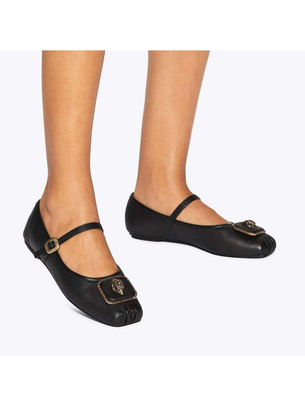 Kurt Geiger Pimlico Ballerina Black Leather Flat EU39/US8